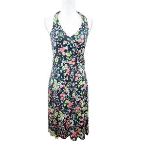 Boden St. Lucia Pewter Poppy Field Halter dress 10